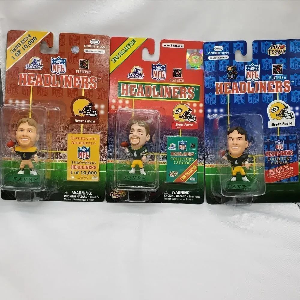 💙NIB Vintage Trio Brett Favre Headliners Limited Edition